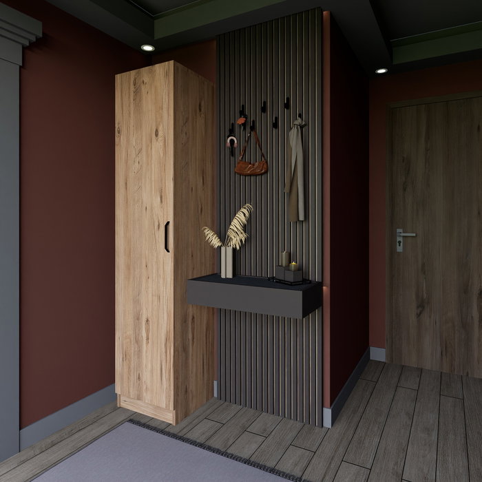 Hanah Home Yaman 1 Door - Nogal Hanah Home Yaman 1 Door - Nogal